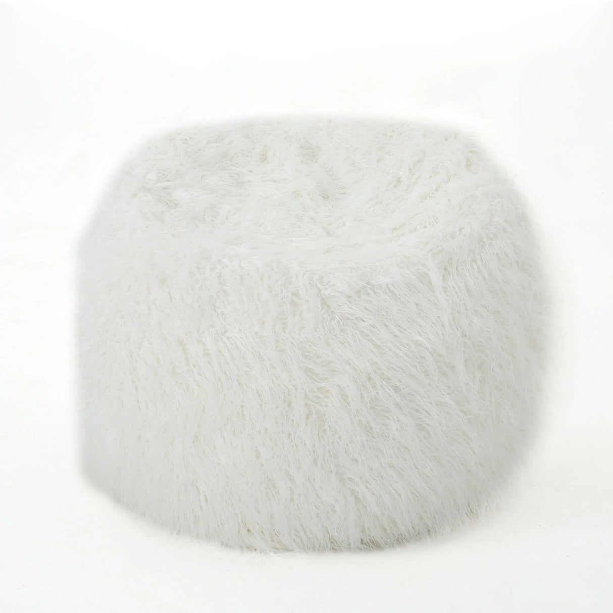 Mahin - Rounded 5 Foot Bean Bag Cozy Modern Design - White - Furniture Home Direct