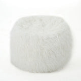 Mahin - Rounded 5 Foot Bean Bag Cozy Modern Design - White - Furniture Home Direct