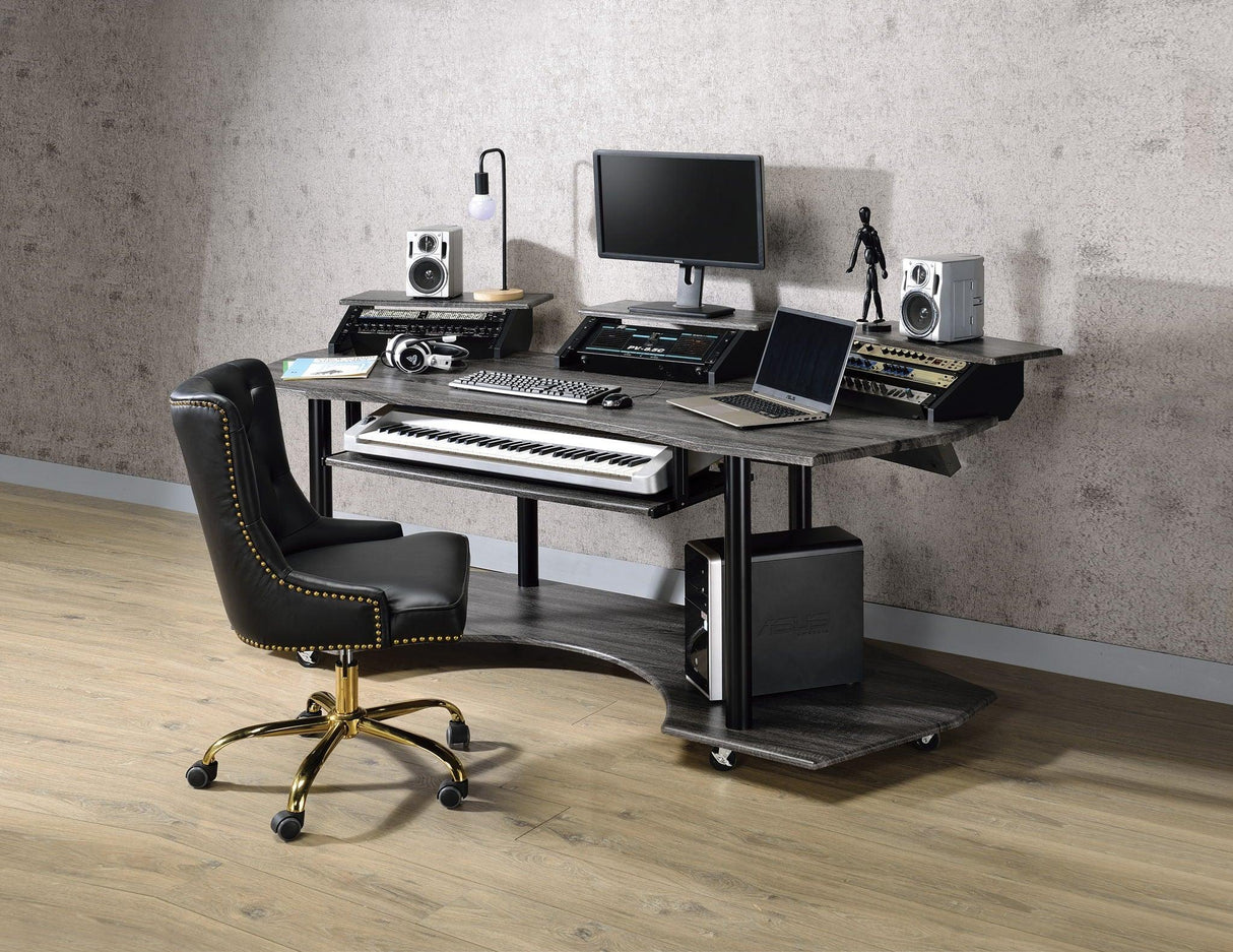 Eleazar - Music Recording Studio Desk - Wood - Furniture Home Direct