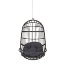 Rustic Hanging Basket Chair With Cushion