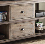 Gorden - TV Stand - Weathered Oak / Antique Silver - Furniture Home Direct