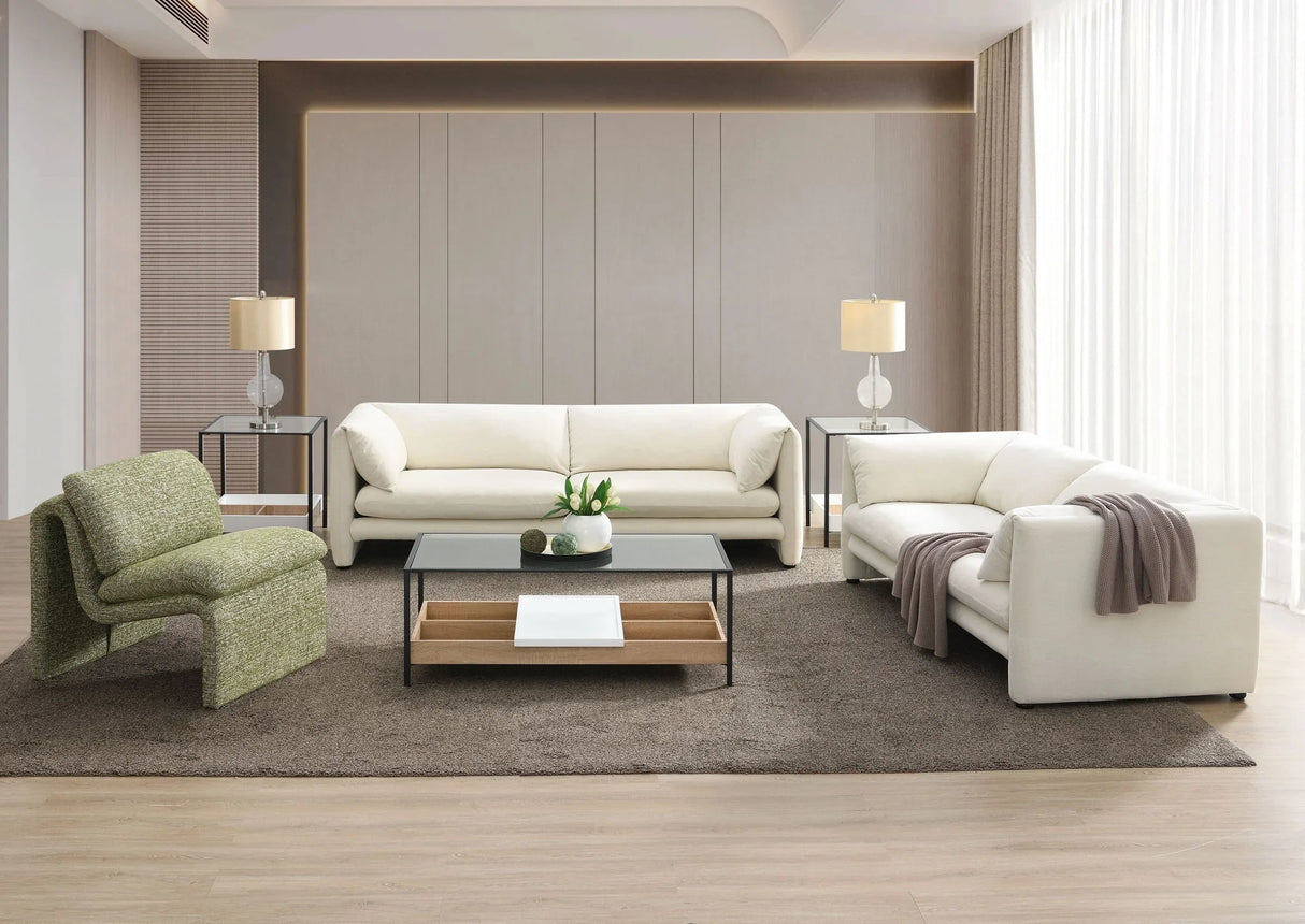 Jaeda - 3 Piece Living Room Set With Elegant Accent Chair - Furniture Home Direct