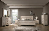 Bedroom Set King Bed With Dresser Nightstands White Wash - Furniture Home Direct