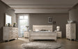 6 Piece Bedroom Set Queen Bed Dresser Mirror White Wash - Furniture Home Direct