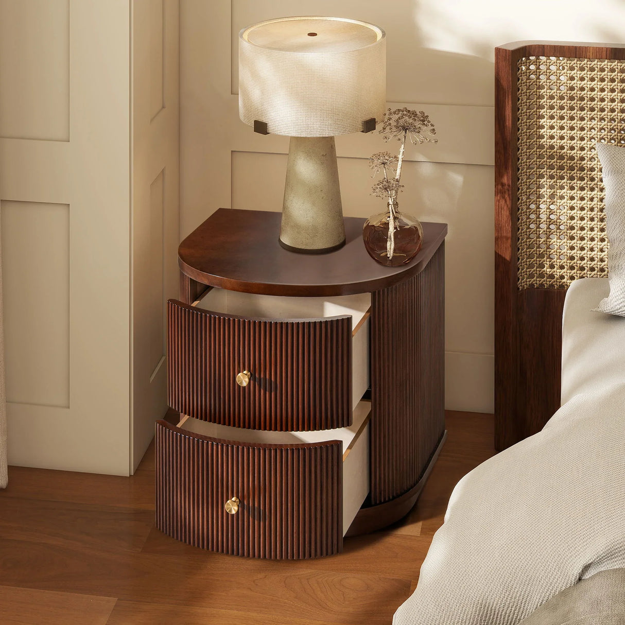 Valentine - 2 Drawer Storage Side Table - Furniture Home Direct