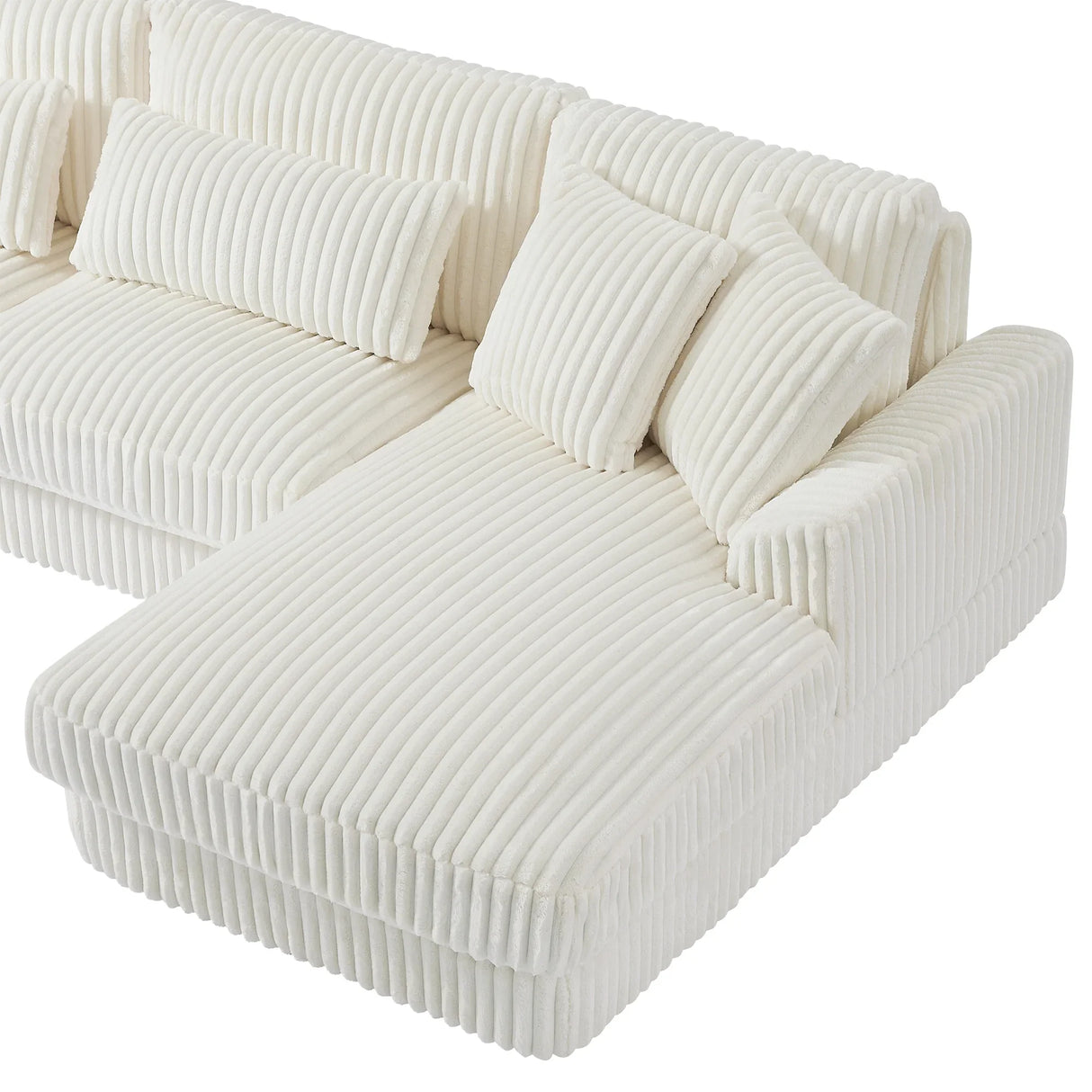 Sectional Sofa U Shaped Oversized With Chaise Beige - Furniture Home Direct