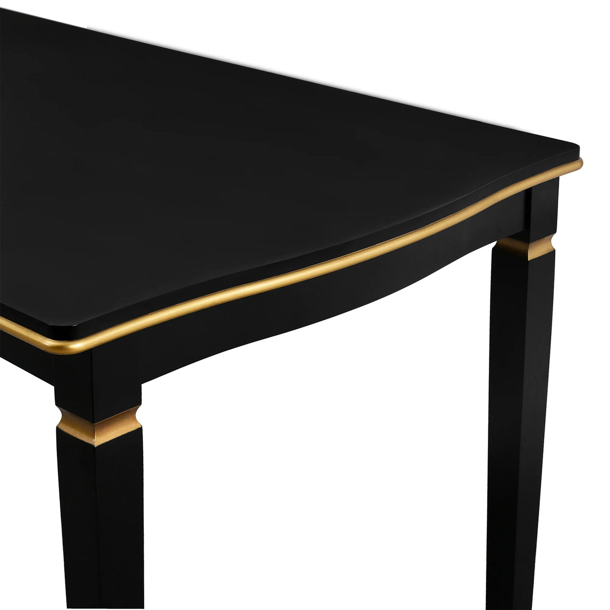 Dining Set With Tufted High Back Chairs And Bench Black - Furniture Home Direct