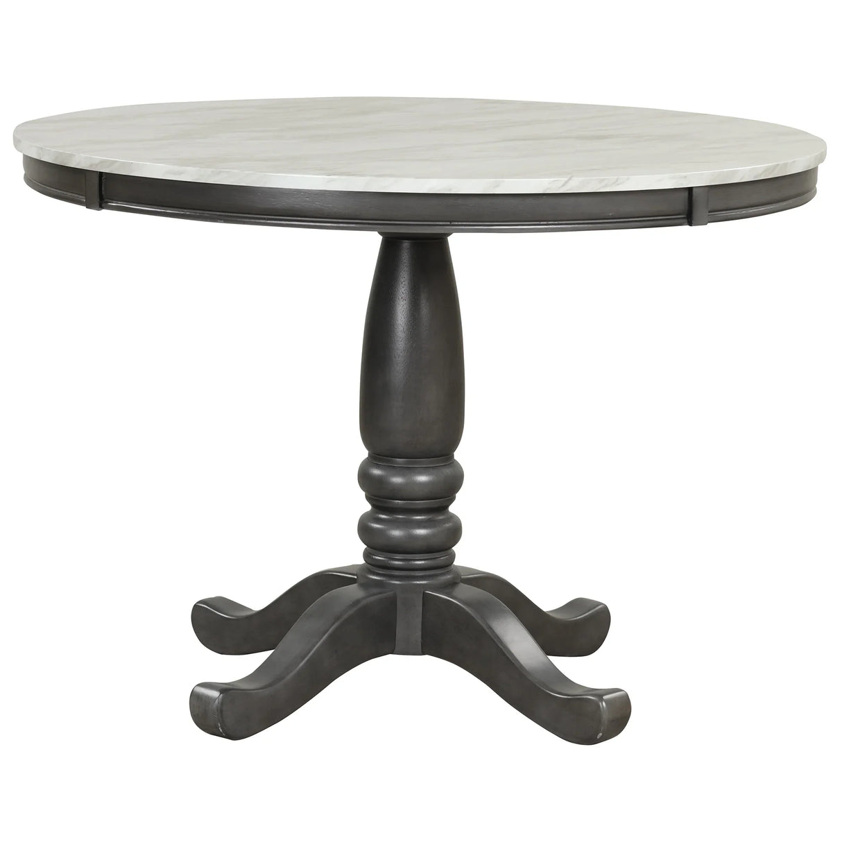Dining Set Marble Table With Upholstered Chairs Gray - Furniture Home Direct