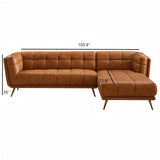 Addison - L Shape Sectional Sofa Tufted - Furniture Home Direct