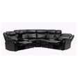 Jupiter - Power Leather Sectional - Black - Furniture Home Direct