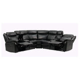 Jupiter - Power Leather Sectional - Black - Furniture Home Direct
