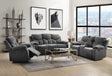 Kalen - Chenille 3 Piece Recliner Living Room Set - Gray - Furniture Home Direct