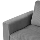 121.3" Modular Sectional Sofa with Two Movable Ottomans, Gray - Furniture Home Direct