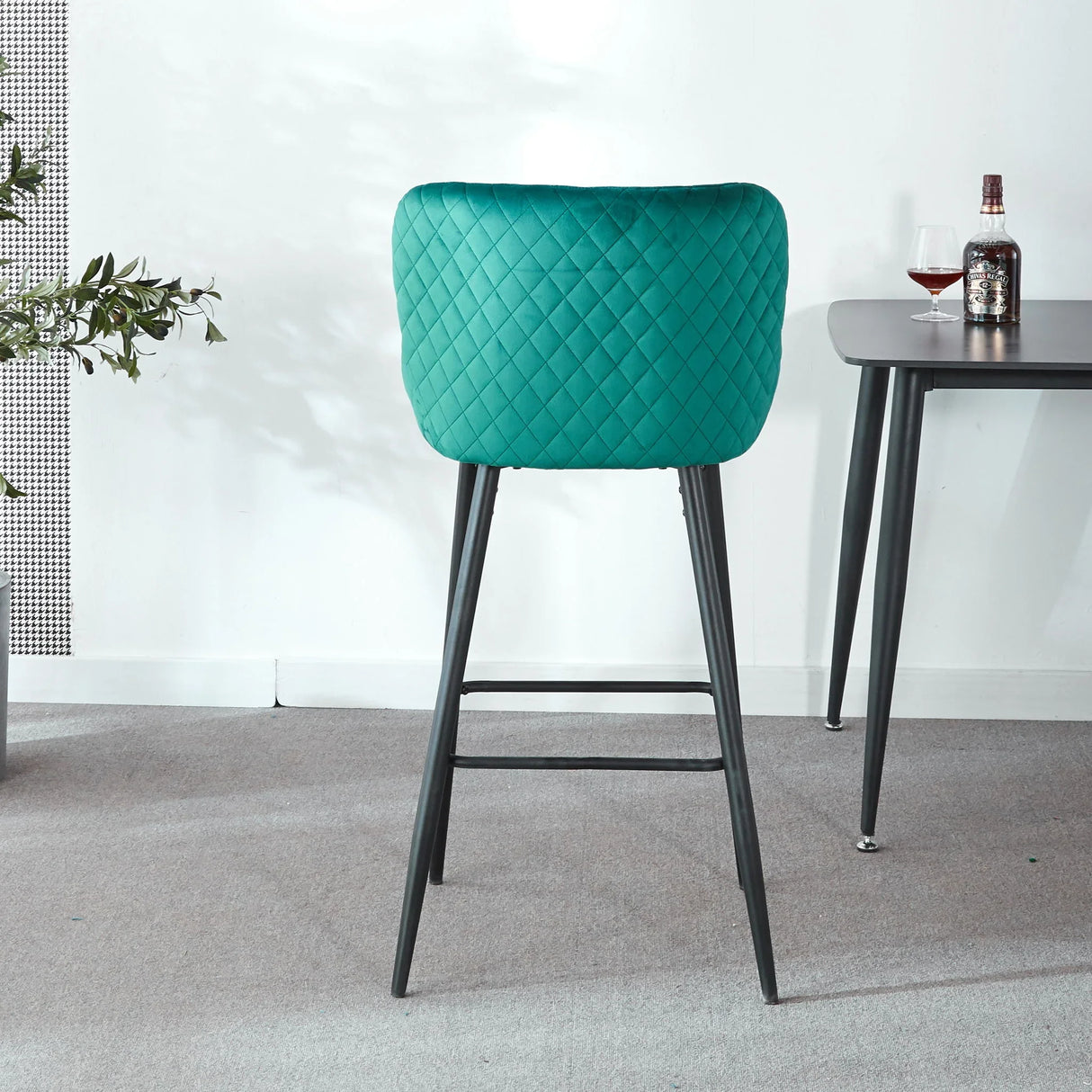 Ergonomic Counter Height Bar Stool (Set of 2) - Furniture Home Direct