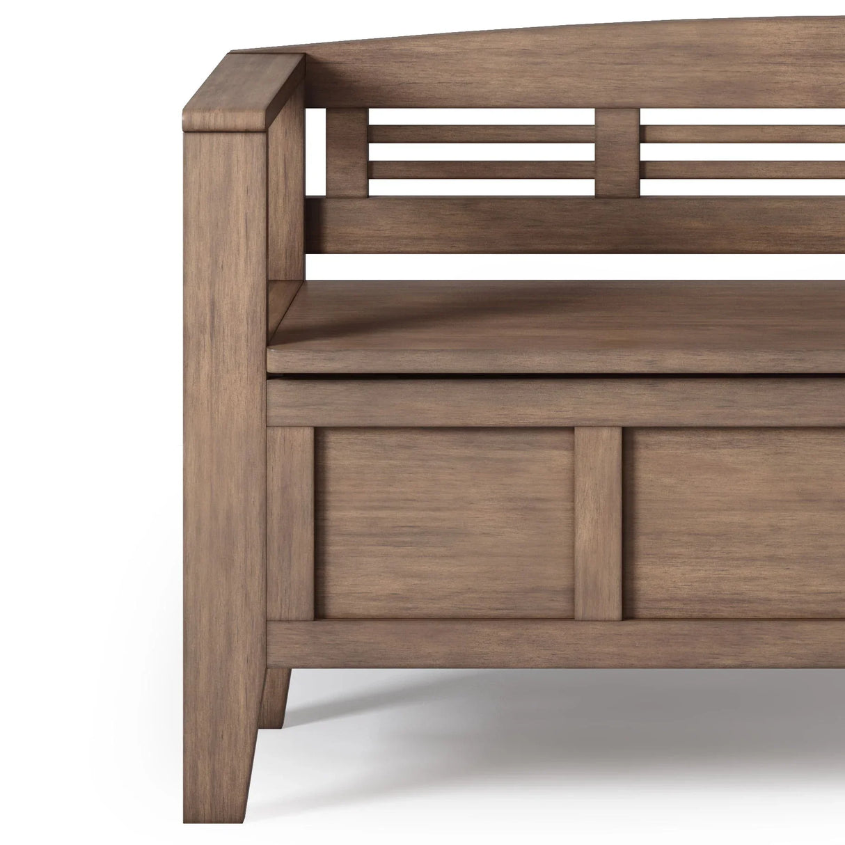 Adams - Entryway Storage Bench - Rustic Natural Aged Brown - Furniture Home Direct