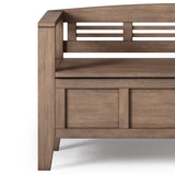 Adams - Entryway Storage Bench - Rustic Natural Aged Brown - Furniture Home Direct
