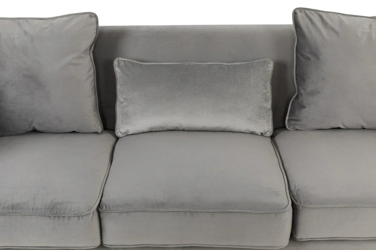 Bayberry - Velvet Sofa With 3 Pillows - Furniture Home Direct