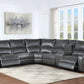 Saul - Power Recliner Sectional Sofa With USB Port Cupholder Console - Furniture Home Direct