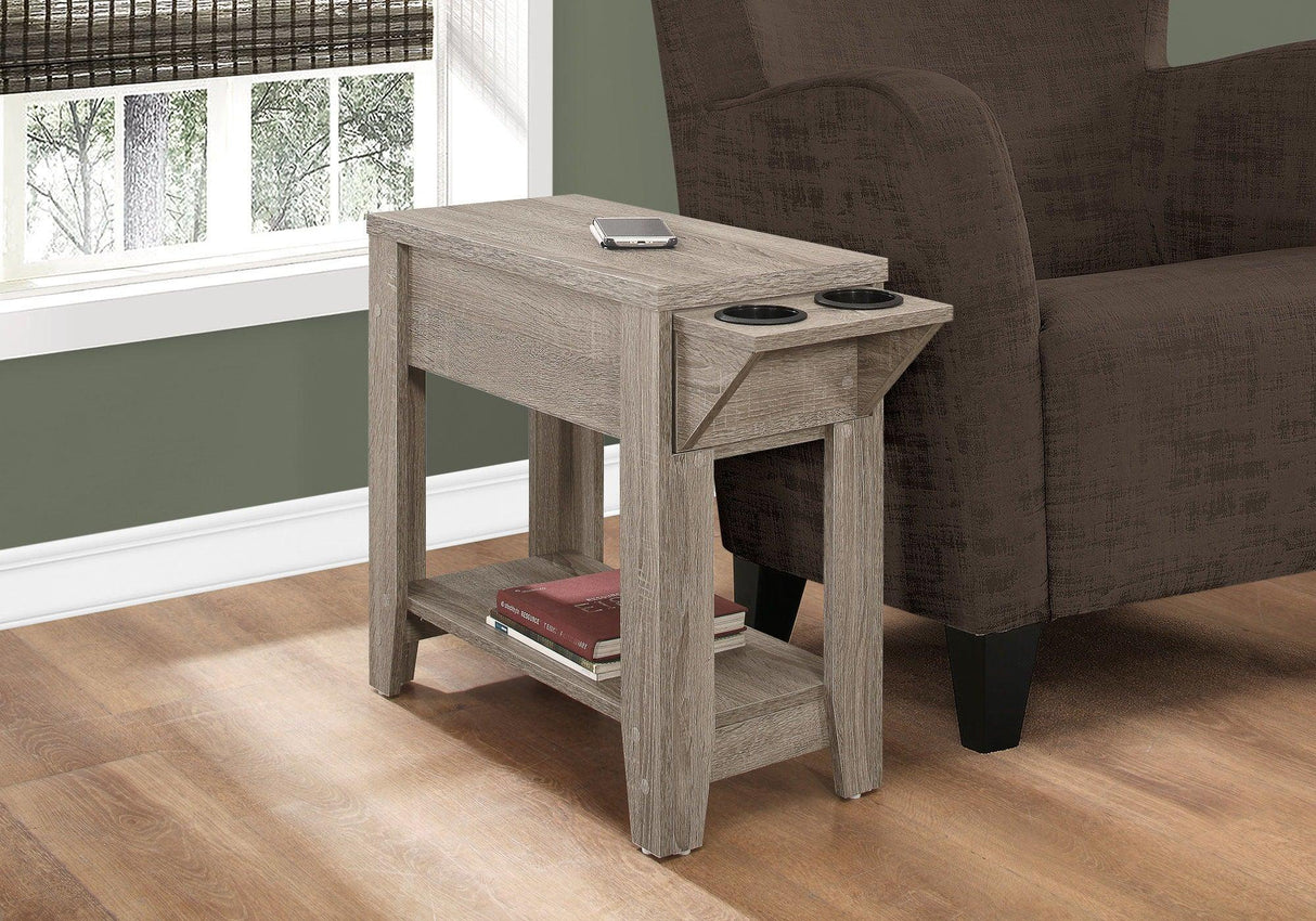Accent Side Table, Storage, Lamp, Transitional Space-Saving Design - Furniture Home Direct