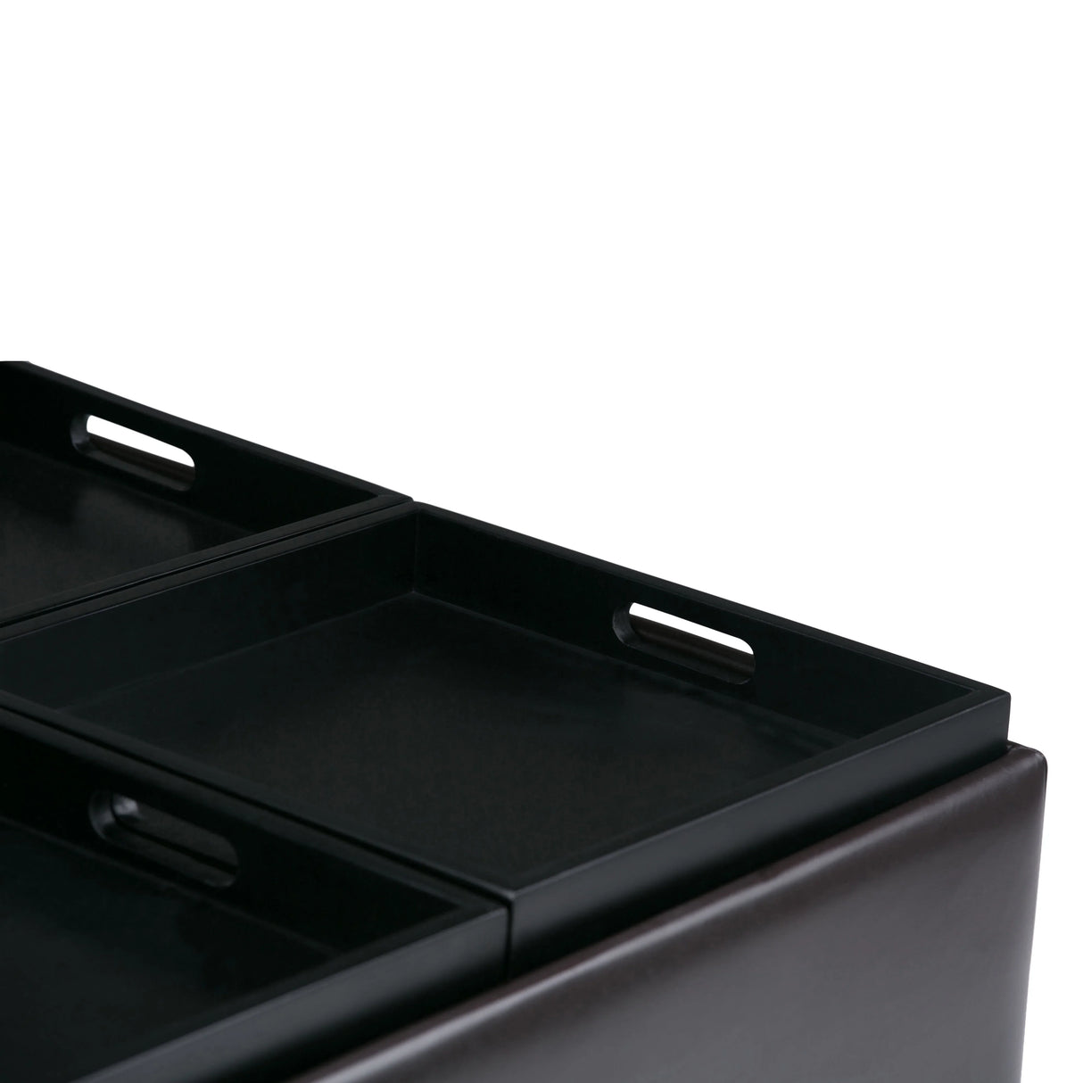 Avalon - Square Coffee Table Storage Ottoman - Tanners Brown - Furniture Home Direct
