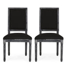 French Country Style Dining Chair With Upholstered Seating And Fluted Legs