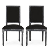 French Country Style Dining Chair With Upholstered Seating And Fluted Legs