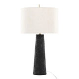Kona - Contemporary Table Lamp (Set of 2) - Matte Black / Modern Brass / Natural - Furniture Home Direct
