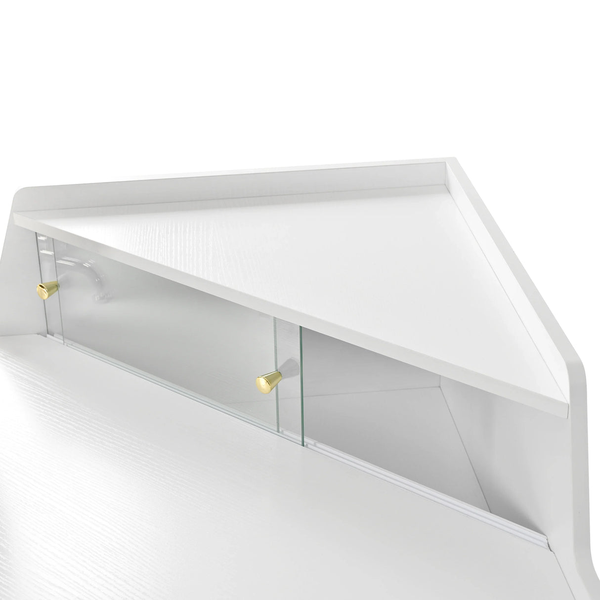 Vanity Desk With Large Storage Modern Design Stool White - Furniture Home Direct