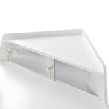 Vanity Desk With Large Storage Modern Design Stool White - Furniture Home Direct