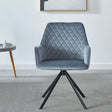 Modern Desk Chair No Wheel, Ergonomic Office Chair Home Office Upholstered Chair, Computer Chair For Bedroom, Reception Room, Living Room With Metal Legs - Blue - Furniture Home Direct