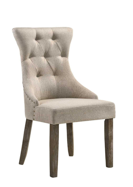 Gabrian - Two Tone Reclaimed Side Chair (Set of 2) - Beige / Gray - Furniture Home Direct
