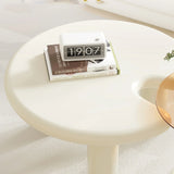 Nesting Coffee Tables Modern Round MDF Glass Beige Amber - Furniture Home Direct