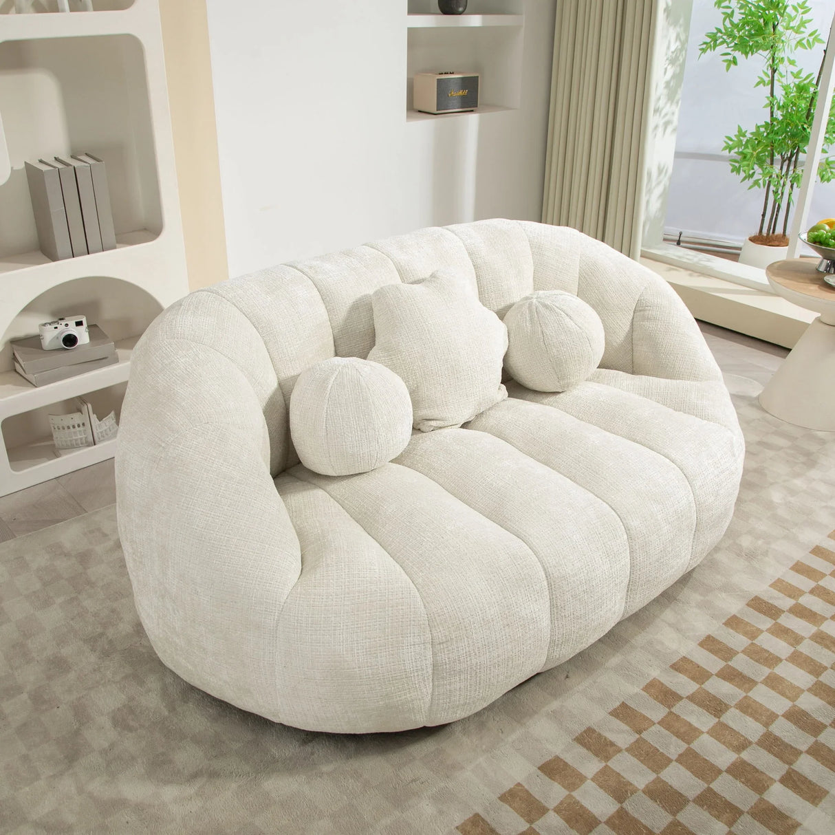 Bean Bag Lazy Sofa Durable Comfort Lounger High Back Bean Bag Chair Couch - Furniture Home Direct