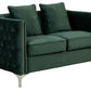 Bayberry - Velvet Loveseat With 2 Pillows - Furniture Home Direct