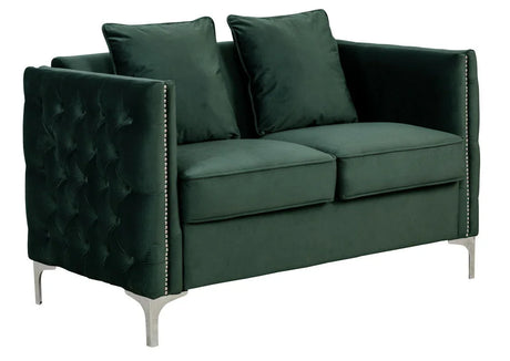Bayberry - Velvet Loveseat With 2 Pillows - Furniture Home Direct