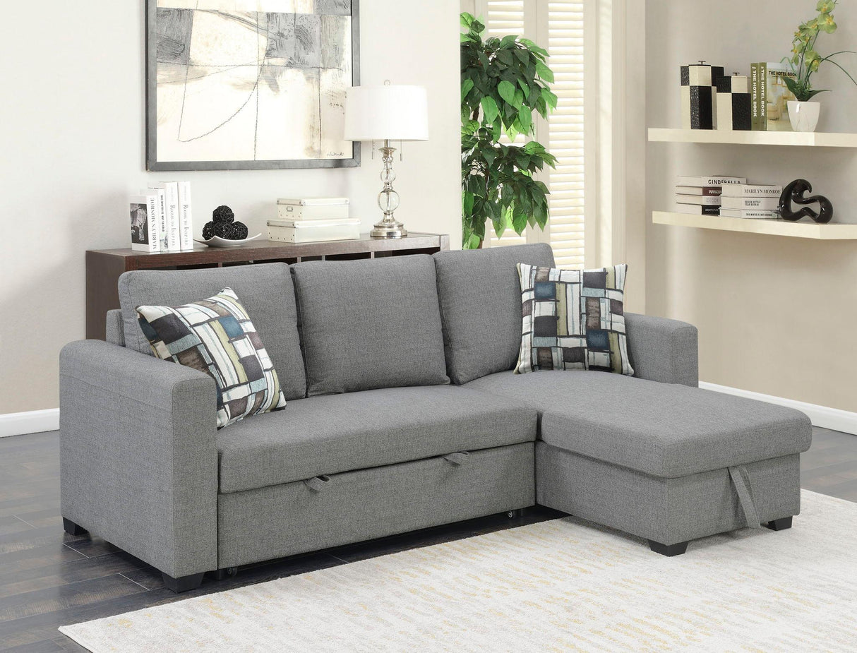 Pensole - Reversible Pop - Up Sleeper Sectional - Furniture Home Direct