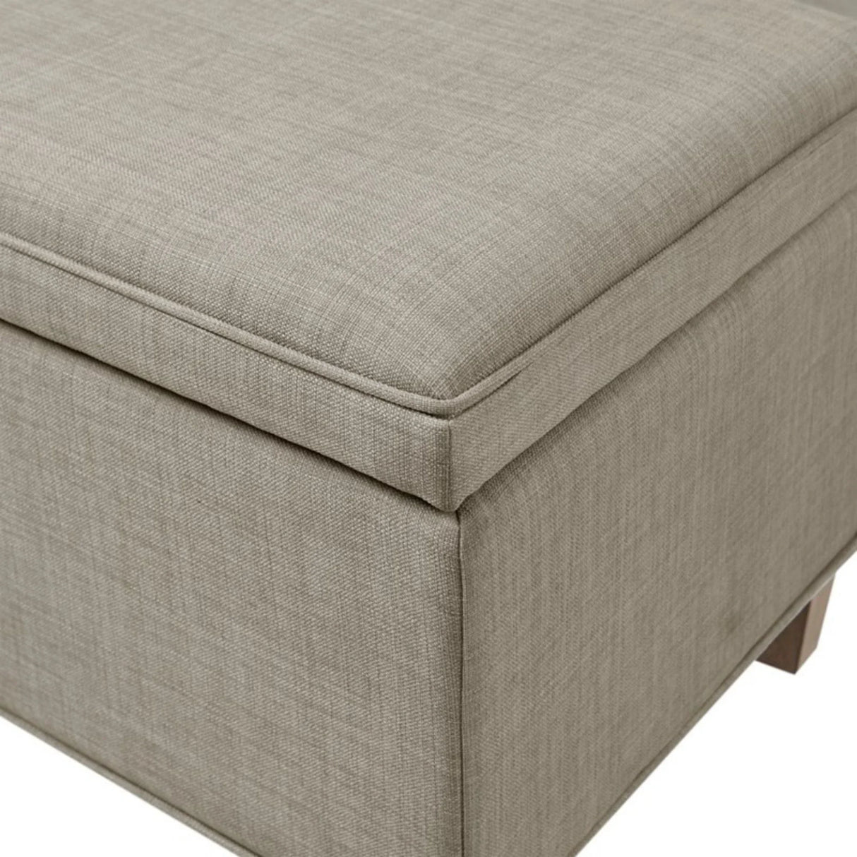 Caymus - Rectangular Soft Close Storage Bench - Light Gray - Furniture Home Direct