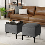 Natasha - Multifunctional Storage Ottoman With Tray - Furniture Home Direct