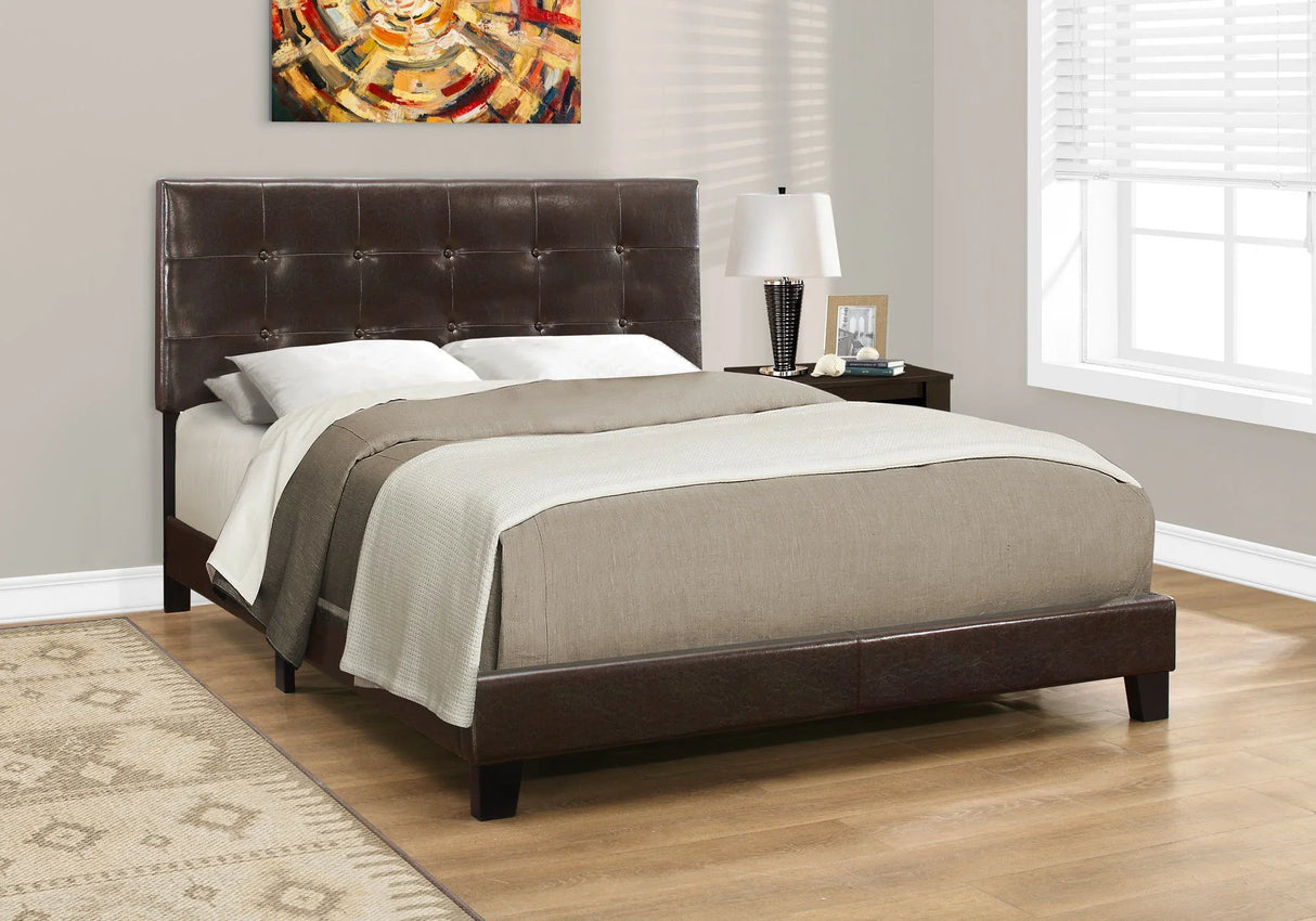 Bed, Upholstered, Frame Only, Transitional - Furniture Home Direct