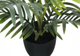 20" Tall, Artificial Plant, Palm, Indoor, Faux, Fake, Table, Greenery, Potted, Real Touch, Decorative - Green / Black - Furniture Home Direct