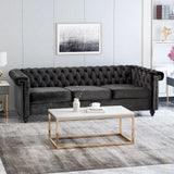 Traditional Charcoal Gray Sofa - Furniture Home Direct