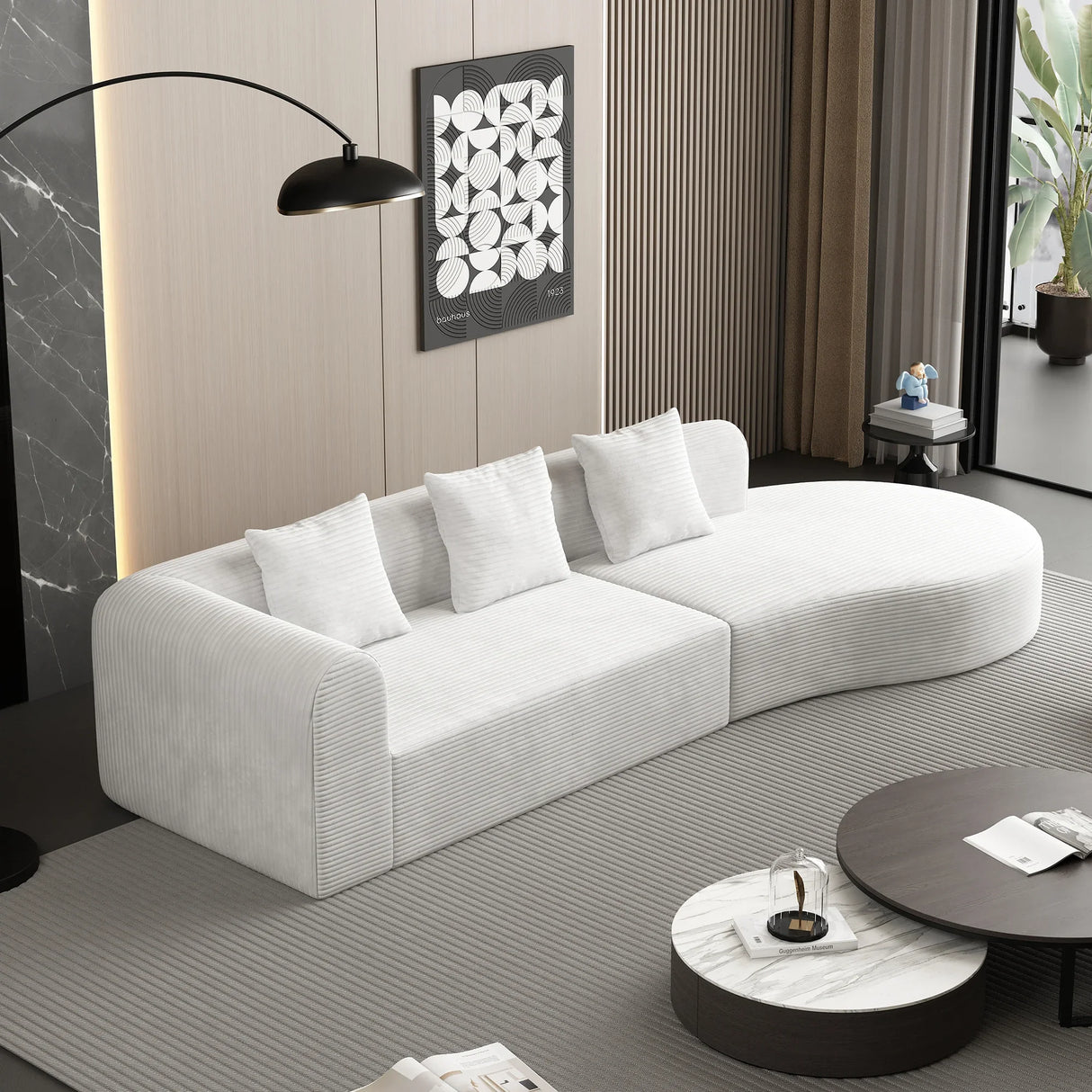 Modular Stationary Sofa - White - Furniture Home Direct