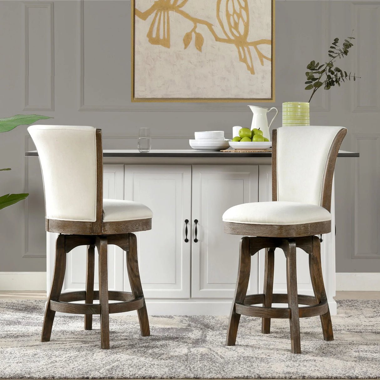 Henry - Armless Swivel Counter Height Bar Stool - Furniture Home Direct