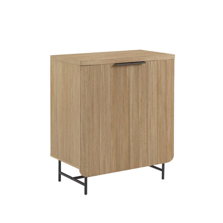 Modern Scandi Fluted Door Storage Console - Coastal Oak - Furniture Home Direct
