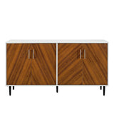 Mid-Century Modern Faux Bookmatch Door Buffet - Furniture Home Direct