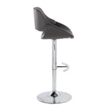 Fabrico - Contemporary Adjustable Bar Stool With Rounded T Footrest (Set of 2) - Furniture Home Direct