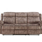 Zubaida - Two Tone Velvet Recliner Sofa With USB Port Drop Down Table - Furniture Home Direct