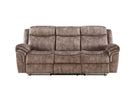 Zubaida - Two Tone Velvet Recliner Sofa With USB Port Drop Down Table - Furniture Home Direct