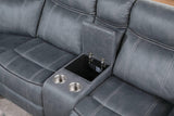 Reclining Sectional Sofa With USB Port Console Gray - Furniture Home Direct