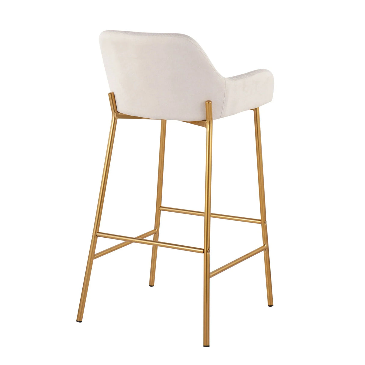 Daniella - Contemporary / Glam Fixed Height Bar Stool (Set of 2) - Furniture Home Direct